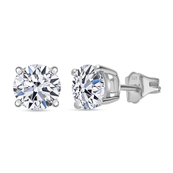Moissanit Ring 925 Silber rhodiniert ca. 1,73 ct