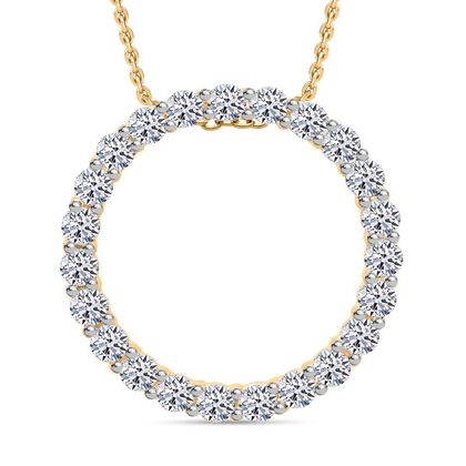 LUXURIANT DIAMOND -  Lab Grown Diamant SI-GH SGL zertifiziert Anh&auml;nger 925 Silber Gelbgold Vermeil ca. 1.00 ct