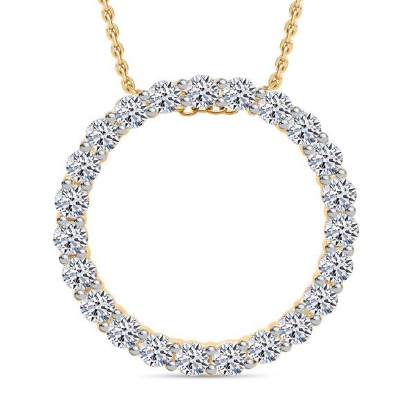 LUXURIANT DIAMOND -  Lab Grown Diamant SI-GH SGL zertifiziert Anhänger 925 Silber Gelbgold Vermeil ca. 1.00 ct image number 0