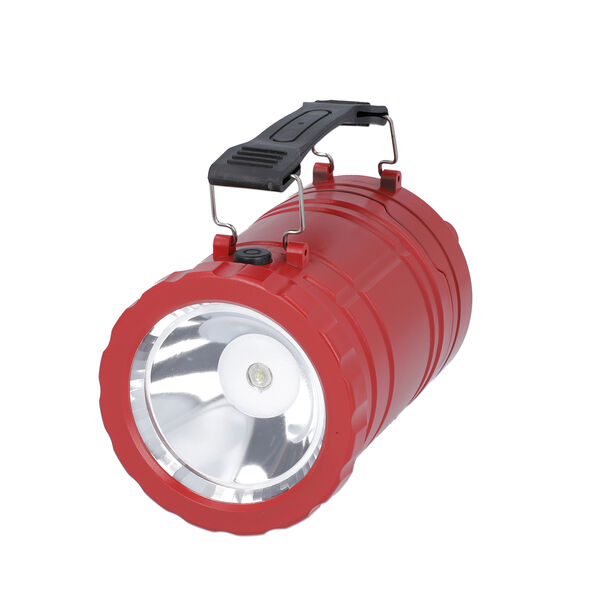 3 in 1 Flammenlaterne mit wei&szlig;em LED-Licht, Flammenlicht und Taschenlampe, rot