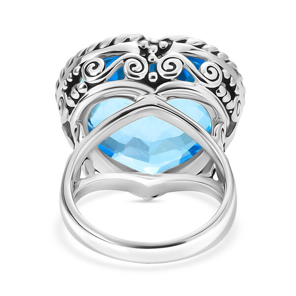 Sajen Silber - AAA Paraiba Quarz Ring 925 Silber rhodiniert (Gr&ouml;&szlig;e 19.00) ca. 25.05 ct image number 6