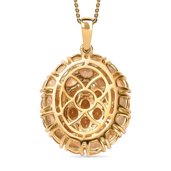 Citrin Anh&auml;nger mit Kette, 925 Silber Gelbgold Vermeil ca. 4,65 ct image number 5