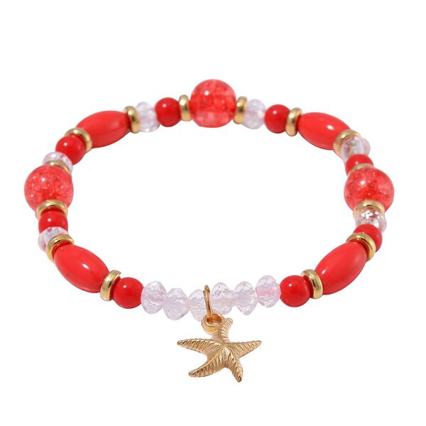 4er Set STRADA - Uhr mit Rote Kristall Armbänder image number 5