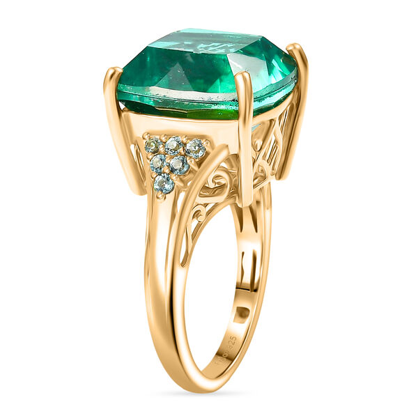 D'Joy Pfau Triplett Quarz und blauer Apatit Ring - 13,34 ct. image number 4