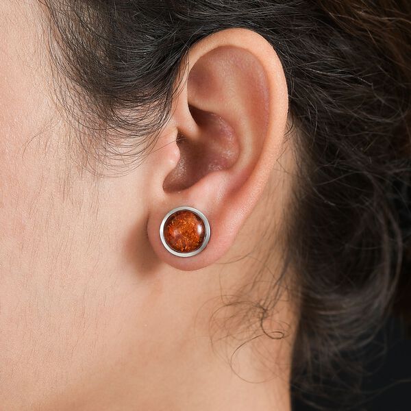 Bernstein Ohrringe 925 Silber rhodiniert ca. 1.68 ct image number 3