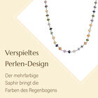 Bouquet mehrfarbige Saphir-Halskette image number 4