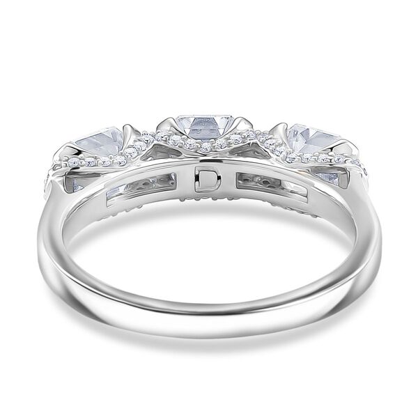 RADIANTA GRA zertifiziert Moissanit (D-VVS) Ring 925 Silber rhodiniert (Größe 17.00) ca. 2.06 ct image number 6