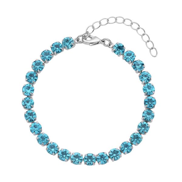 Blauer Muschelkernperle (4-10 mm), Blau Kristall Schmuckset 316L Edelstahl, Nickelfreies Messing image number 2