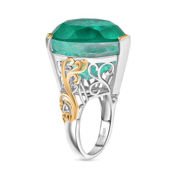 D'Joy Smaragd Triplett Quarz zweifarbiger Ring - 35,83 ct. image number 4