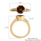 Madeira Citrin und Zirkon Ring 925 Silber vergoldet (Größe 20.00) ca. 1,60 ct image number 6