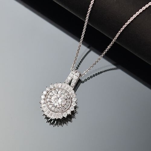 Moissanit Anhänger mit 50cm Kette - 1,96 ct. image number 1