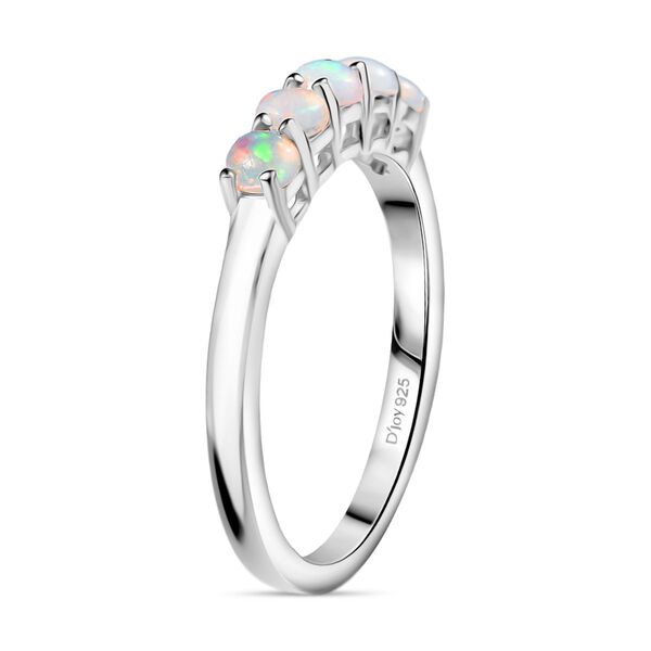 D'Joy AA Natürlicher, äthiopischer Welo Opal Ring 925 Silber platiniert (Größe 19.00) ca. 0.38 ct image number 4