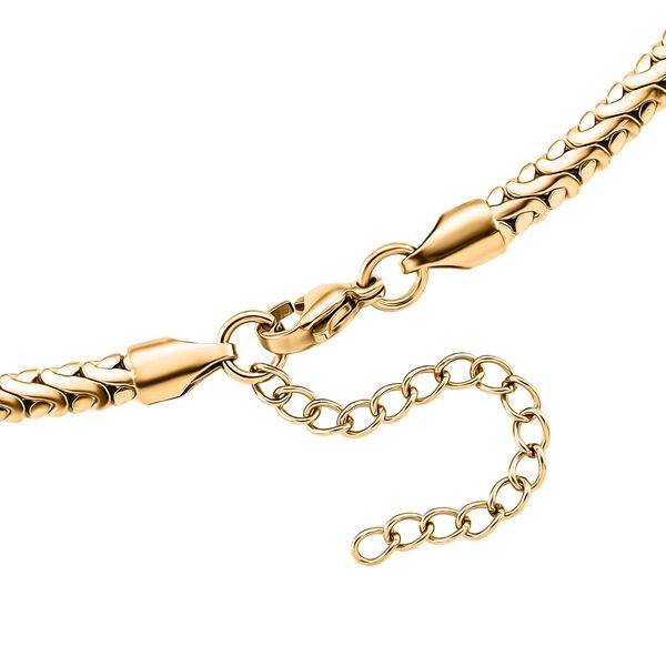 DESIGNER INSPIRIERT - 2er Fancy 316L Edelstahl Ketten Set ca. 50 cm ca. 2,26g, Goldfarben image number 5