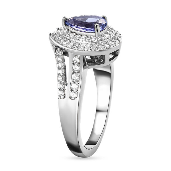 AA Tansanit und Zirkon Ring - 1,73 ct. image number 5