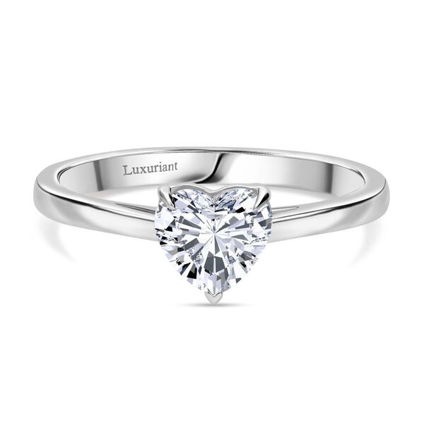 LUXURIANT SGL zertifizierter VS-EF Labor Herz Diamant Ring in 950 Platin - 1 ct. image number 0
