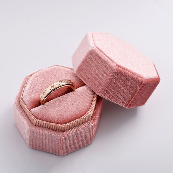 Nachthimmel Spinning Ring Geschenkset in ros&eacute;vergoldetem Silber image number 11