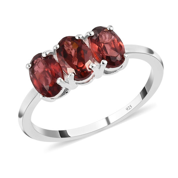 Roter Granat-Ring, 925 Silber  ca. 1,66 ct image number 4