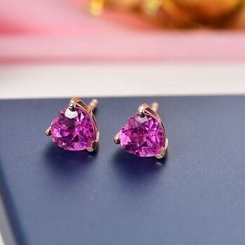 LUXURIANT AAA Labor Rosa Saphir Ohrringe - 1,92 ct.