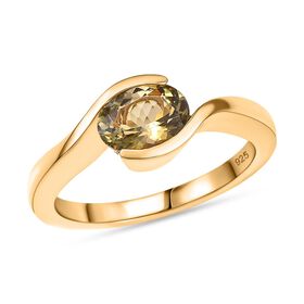 AA Natürlicher goldener Tansanit Ring - 1 ct.