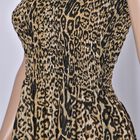 Halsträger in kurzem, gesmoktem Kleid, 32x75cm, brauner Leopardendruck image number 3