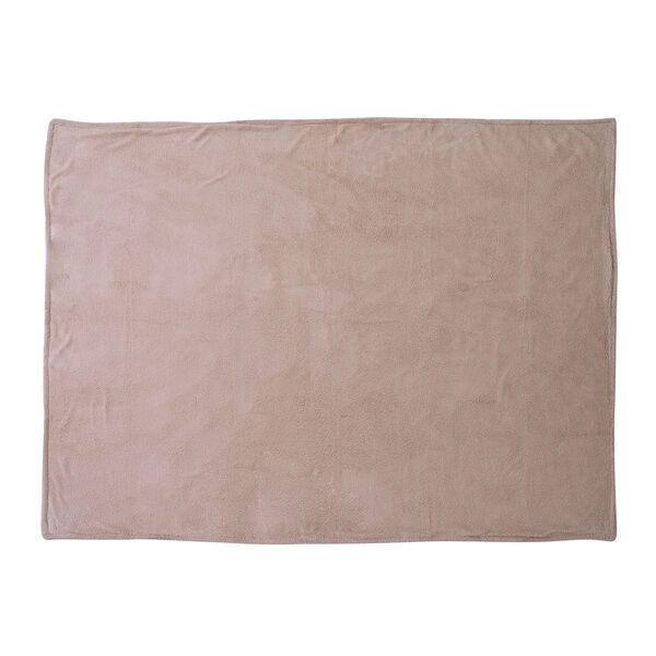 Superweiche Decke aus Sherpa und Flanell, Schwarz-Beige image number 3