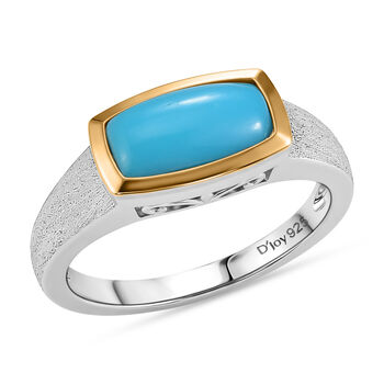 D'Joy AA Sleeping Beauty T&uuml;rkis Ring 925 Silber Rhodiniert (Gr&ouml;&szlig;e 20.00) ca. 1,24 ct