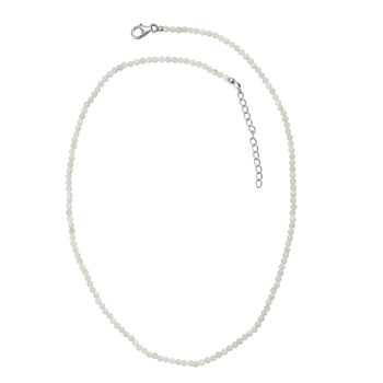 D'Joy wei&szlig;e Mondstein 45+5cm Halskette - 30 ct.