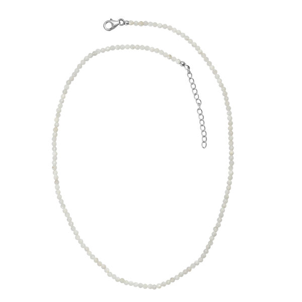 D'Joy wei&szlig;e Mondstein 45+5cm Halskette - 30 ct. image number 4