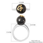 Shungit Ring 925 Silber Bicolor  ca. 10,75 ct image number 6