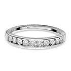 Half Eternity Diamant Ring, 925 Silber platiniert image number 0
