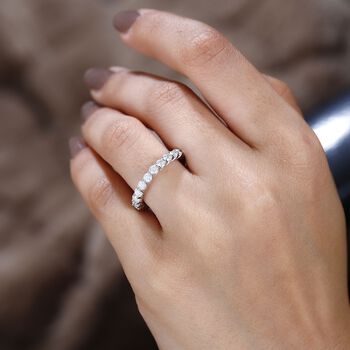 Moissanit Ring 925 Silber platiniert (Gr&ouml;&szlig;e 19.00) ca. 1,93 ct