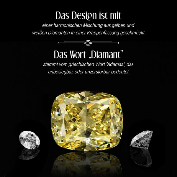 Gelbe und wei&szlig;e Diamant-Ohrringe - 0,79 ct. image number 3