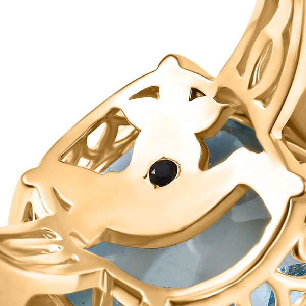 GP Trionfo Kollektion- Himmelblauer Topas und Kanchanaburi blauer Saphir Ring - 13,56 ct. image number 8