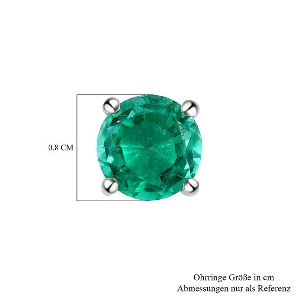 Smaragd-Triplett-Quarz Ohrringe, 925 Silber platiniert ca. 4,74 ct image number 5