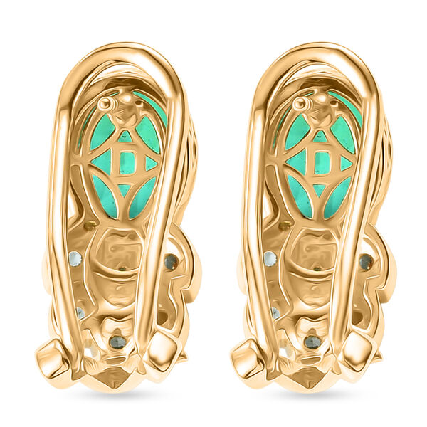 D'Joy Pfau Triplett Quarz und blaue Apatit Ohrringe - 4,36 ct. image number 4