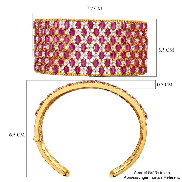 Afrikanischer Rubin und Zirkon-Armreif, 19cm - 40,30 ct. image number 6