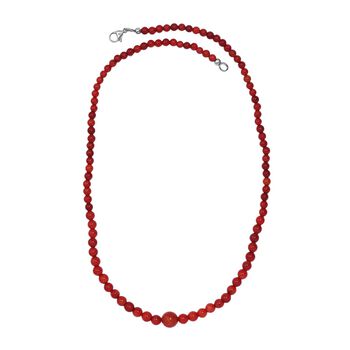 Schwamm Koralle Halskette ca. 50 cm Edelstahl platiniert ca. 88.88 ct