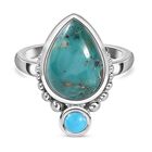 Sierra Nevada T&uuml;rkis und Sleeping Beauty T&uuml;rkis Ring, 925 Silber platiniert (Gr&ouml;&szlig;e 21.00) ca. 5.50 ct