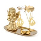 THE 5TH SEASON: Betendes Schutzengelmädchen mit drehbarem Kerzenhalter und 10 Teelichtern, Gold  image number 1