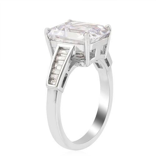 LUSTRO STELLA Premium AAA kubisch Zirkonia Ring 925 Silber Platin-Überzug image number 1