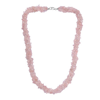 Rosenquarz Halskette, 50 cm - 370 ct.