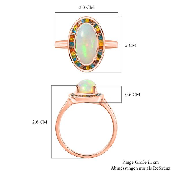 D’Joy AA äthiopisches Welo Opal und mehrfarbiges Diamant Schmuckset image number 14