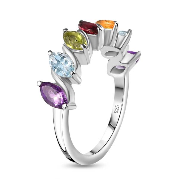 Mehrfarbige Ring 925 Silber rhodiniert (Gr&ouml;&szlig;e 17.00) ca. 1.78 ct image number 5