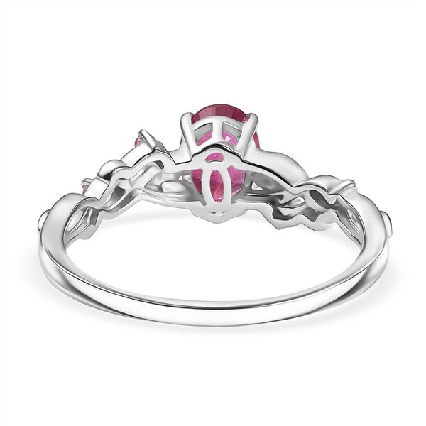 D'Joy Ilakaka Rosa Saphir (Fissure gefüllt), Rosa Turmalin Ring 925 Silber rhodiniert (Größe 21.00) ca. 2,01 ct image number 6