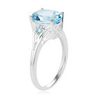 Himmelblauer Topas Ring 925 Silber  ca. 3,06 ct image number 4