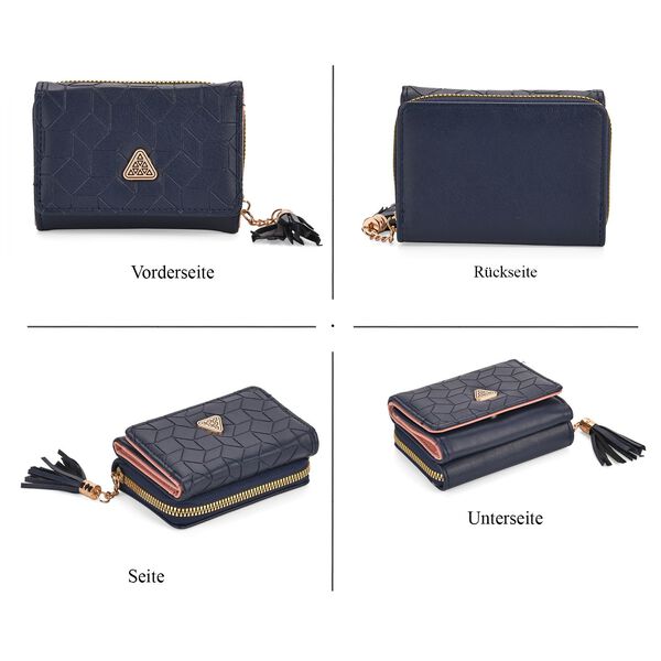 Geldb&ouml;rse mit RFID-Schutz, 11x8x4cm, Dunkelblau image number 4