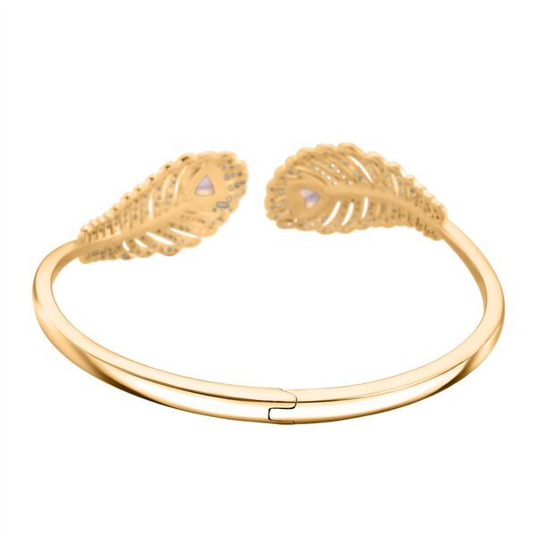 Rosa Kristall, Weißer Zirkonia Armreif ca. 19 cm Nickelfreies Messing Standard image number 5