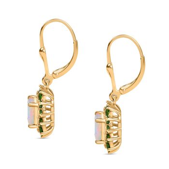 D'Joy Nat&uuml;rliche, &auml;thiopische Welo Opal und Chromdiopsid Ohrringe - 2,13 ct.