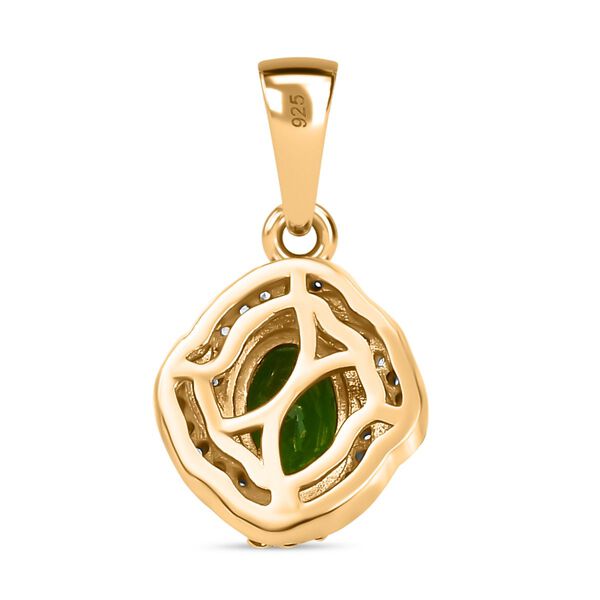 Nat&uuml;rlicher Chromdiopsid und Zirkon-Anh&auml;nger - 1,04 ct. image number 5