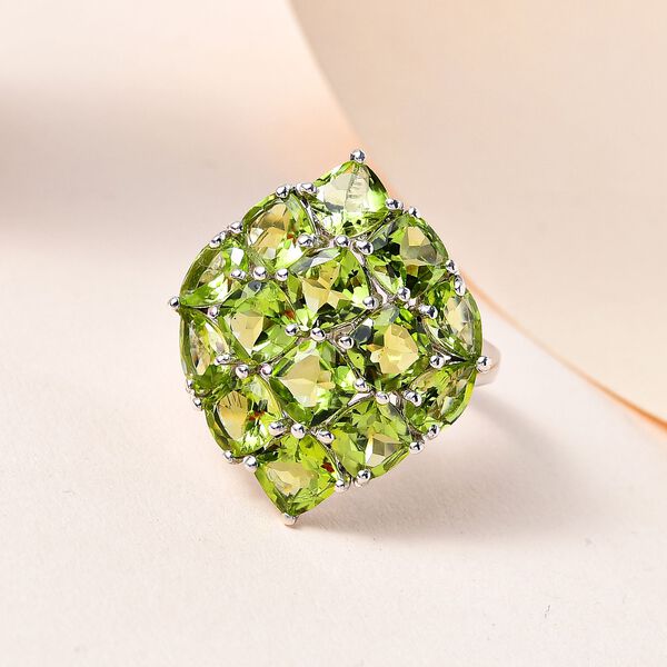 Nat&uuml;rlicher Peridot-Ring - 7,61 ct. image number 1